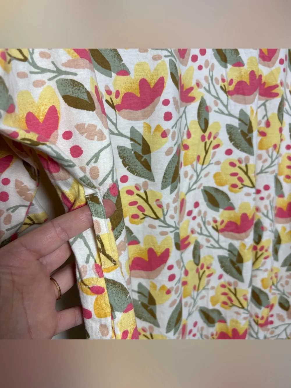 Pact Organic Staycation Robe Kimono Small Pajama Lounge Pockets Granola Minimal